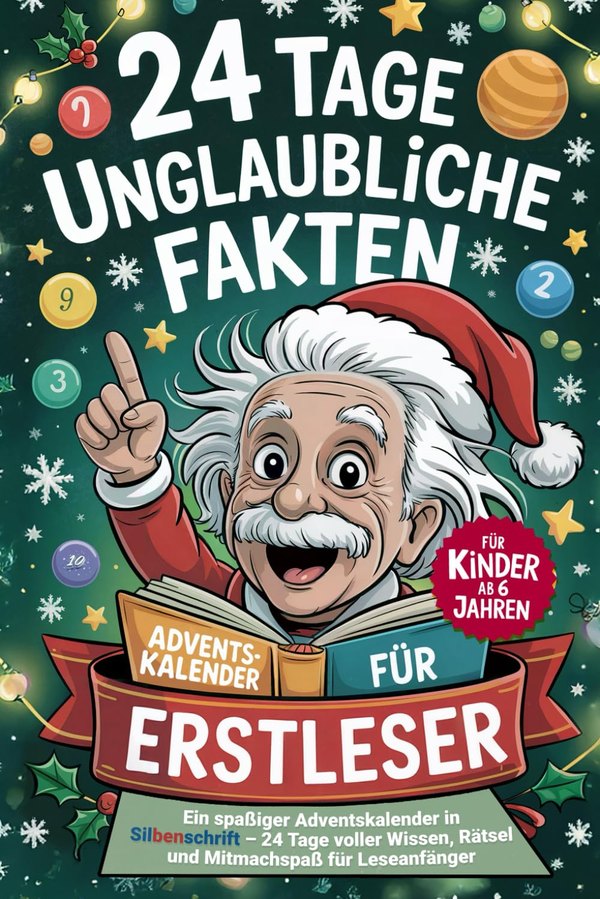 Cover: Adventskalender für Erstleser: 24 Tage unglaubliche Fakten
