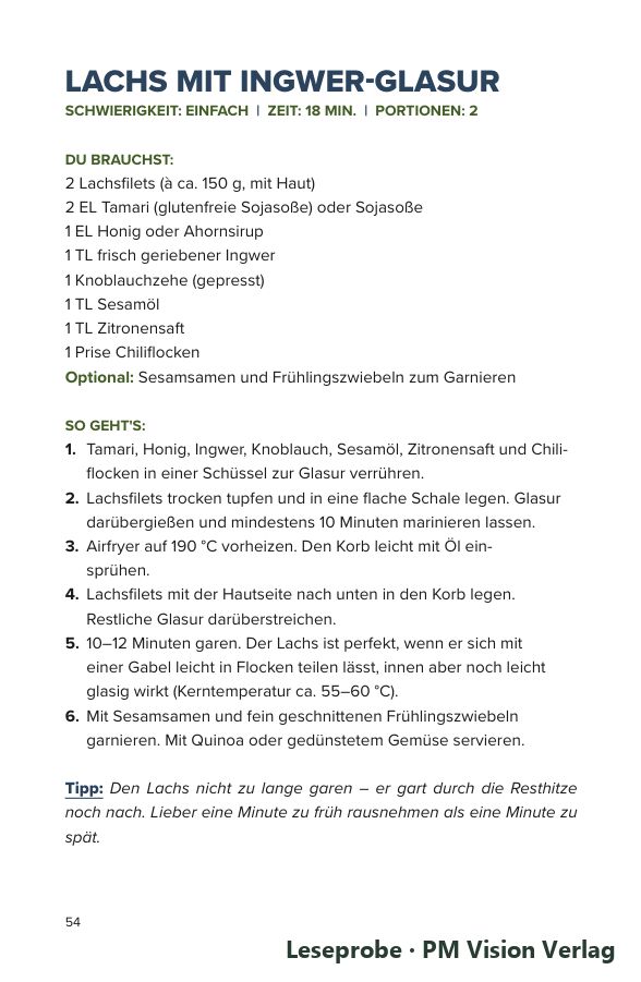 Beispielseite 4 aus Entzündungshemmende Ernährung aus dem Airfryer